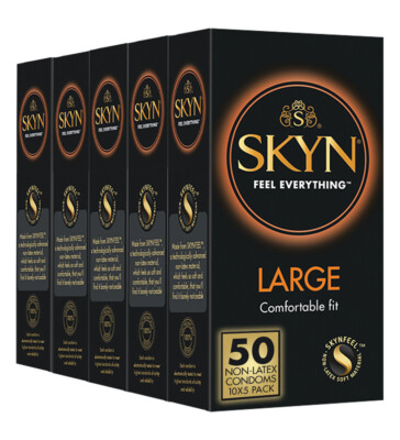 SKYN Large latexfreie Kondome King Size XXL Grösse Präservative Set 50 Stk.