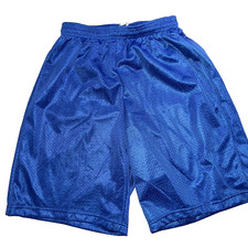 A4 Youth 100 Polyester 6" Mesh Shorts NB5301 - Blue - Youth Large