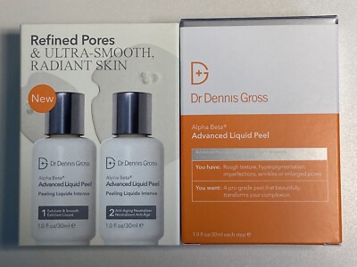 Dr Dennis Gross NEW Alpha Beta Advanced Liquid Peel 2 Step Treatment 1oz NIB