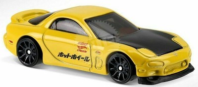 hot wheels mazda rx7 yellow