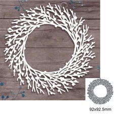 Wreath of Branch Metal Cutting Die Stencil Scrapbook Embossing Album Card Craft