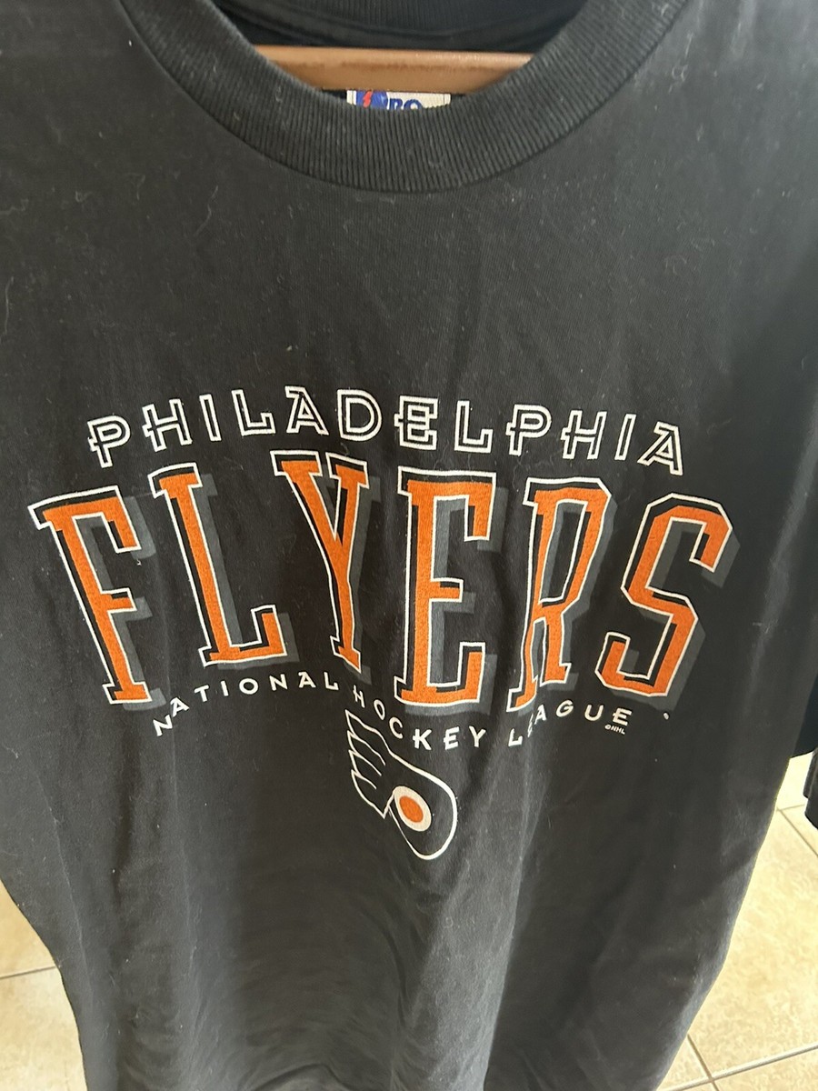 Vintage 90s PHILADELPHIA FLYERS LOGO 7 T-Shirt Size Large NHL Ice