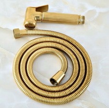Luxury Gold Brass Bathroom Bidet Spray Hand Held Shower Head with 15.m Hose