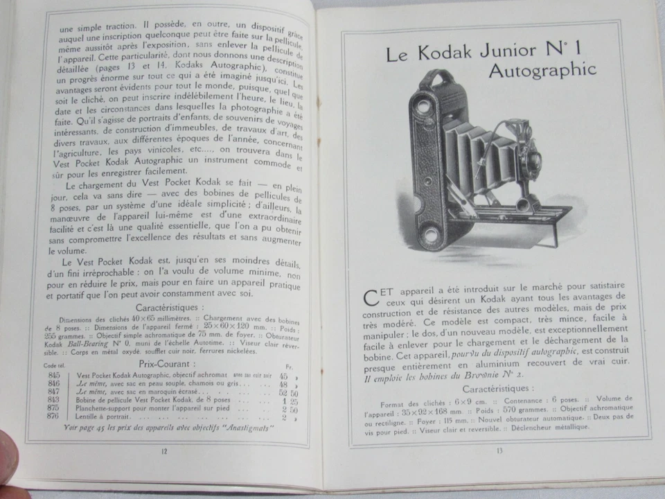 04F59 RARE ANCIEN CATALOGUE GÉNÉRAL APPAREILS PHOTOS KODAK DATE JANVIER 1916 - Photo 4/4