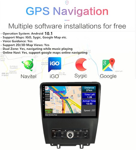 10" Android 10.1 Stereo Radio GPS Player For Ford Mustang GT 2010-2014 Manual AC - Bild 6 von 12