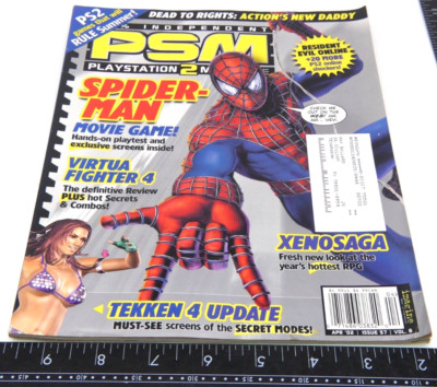 PSM Playstation Gaming Magazine 57 Vol 6 April 2002 PS2 Spider-Man Xenosaga Game