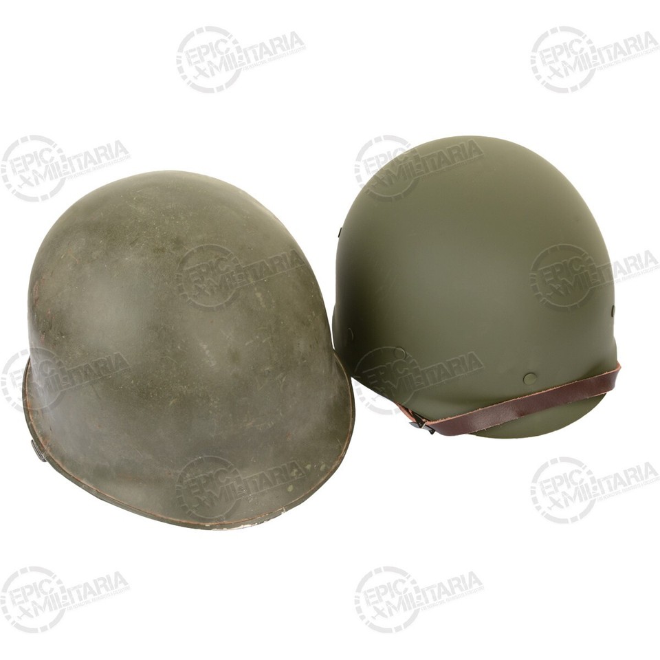 M1 Helm US Army Replik – Stahlhelm WW2 Mit Netz & Kinnriemen, Verstellbar 50,5-62 Cm