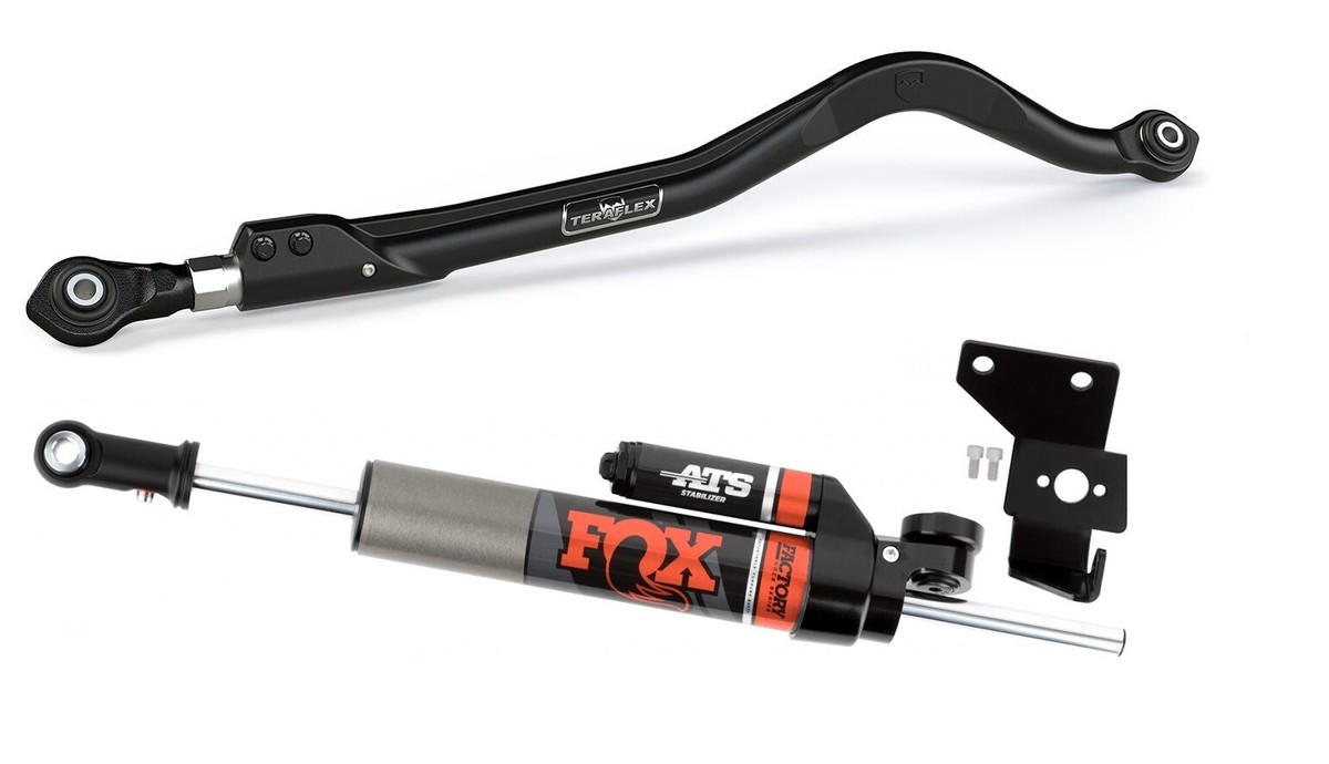 TeraFlex HD Forged Adj Front Track Bar + Fox ATS Steering Stab for