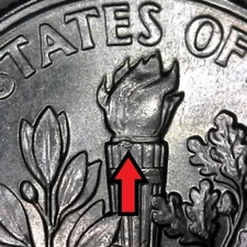 2016-P Philadelphia Roosevelt Dime Die Chip Error/Variety
