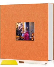 Popotop Photo Album Self Adhesive with Picture Display Window,40 Pages DIY Scrap