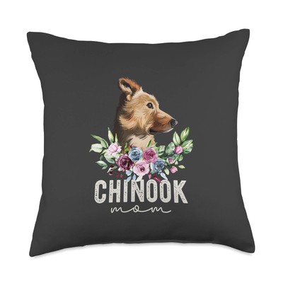 Chinook Dog Mom Throw Pillow 18x18 Multicolor
