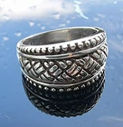 VINTAGE 925 STERLING SILVER STRIPE BAND RING SIZE 7.75