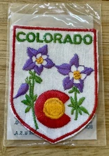 Vintage COLORADO State Embroidered Fabric Patch VOYAGER EMBLEMS New Old Stock 2”