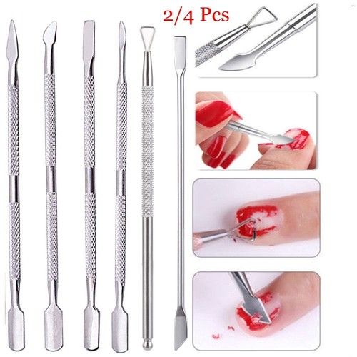 Tool Cuticle Pusher Dead Skin Remover Triangle Rod Nail Polish Clean ...