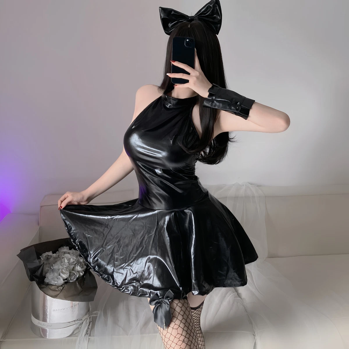 Sexy Women Halloween Nightwear Underwear BDSM Leather dress Queen Canada  Stock | eBay