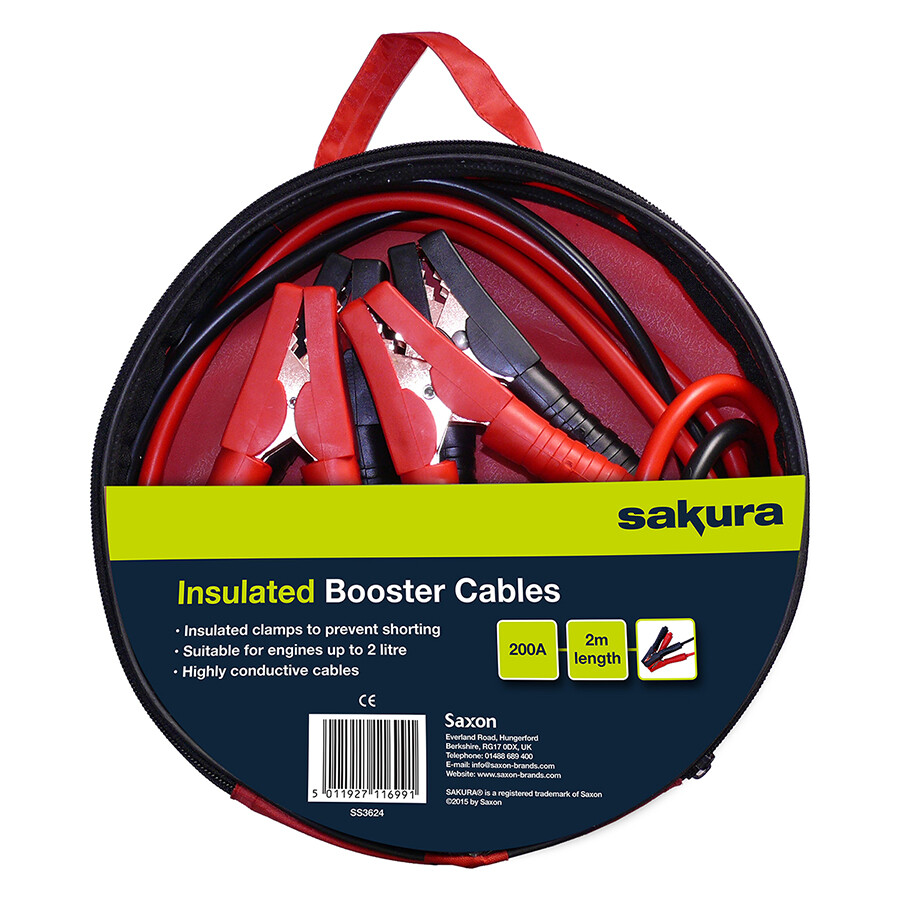 200A Jump Leads Amp Insulated Booster Cables 2m length