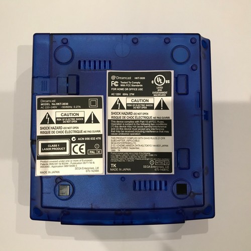 Replacement Translucent Case Shell for SEGA Dreamcast Transparent Crystal Blue - Afbeelding 6 van 8