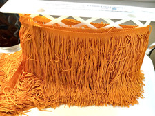 Yellow Gold 6" Chainette Fringe Trim 5 Yards Continuous New Silky Shimmer Dance