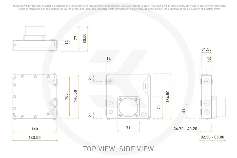 Насос/резервуар комбинированный EKWB EK-Quantum Kinetic 3 FLT 140 D5 PWM, D-RGB, Plexi - Изображение 3 из 4