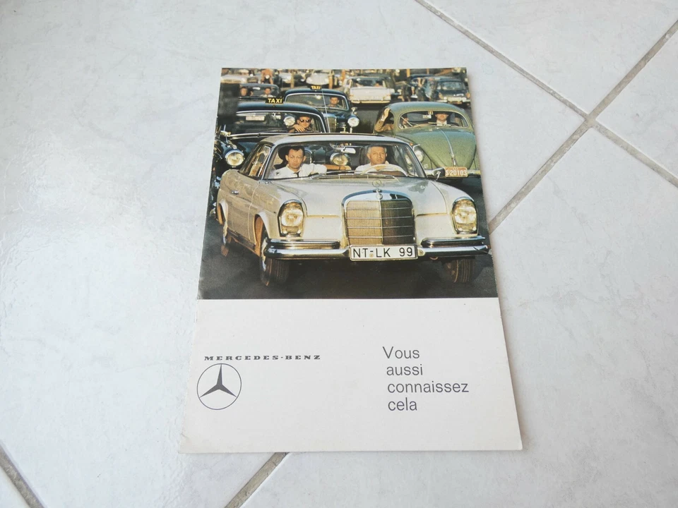 Mercedes Caja Automática W111 Coupé 1965 Folleto Catálogo Plegable - Imagen 1 de 1