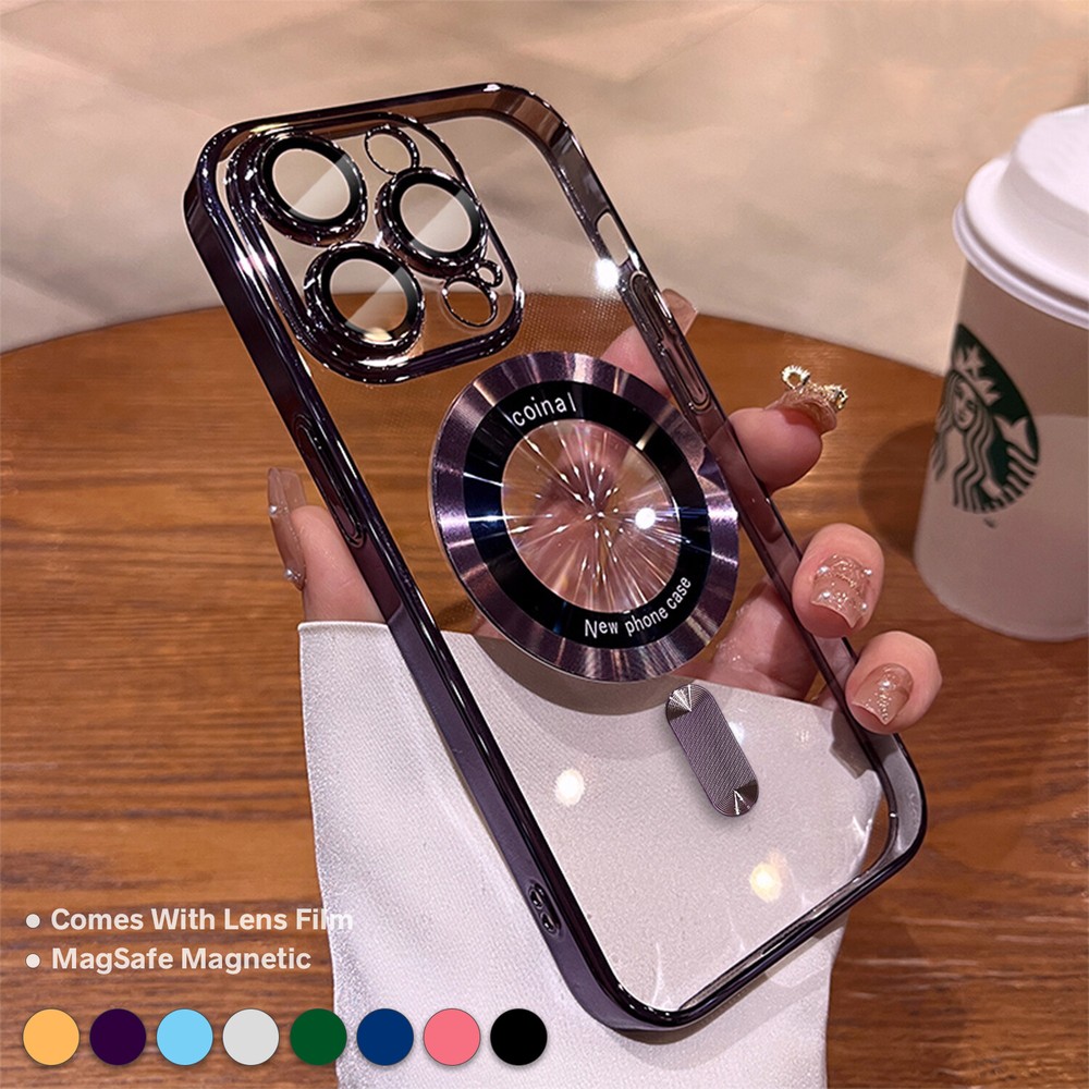 Shockproof Mag Safe TPU Case Camera Lens Cover For iPhone 15 14 Pro Max 13 12 16