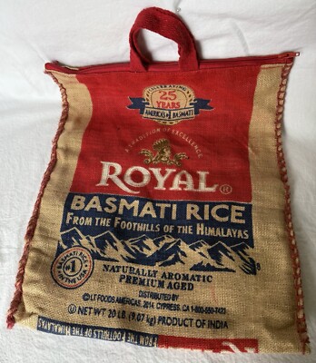 Royal Basmati Rice Burlap Bag