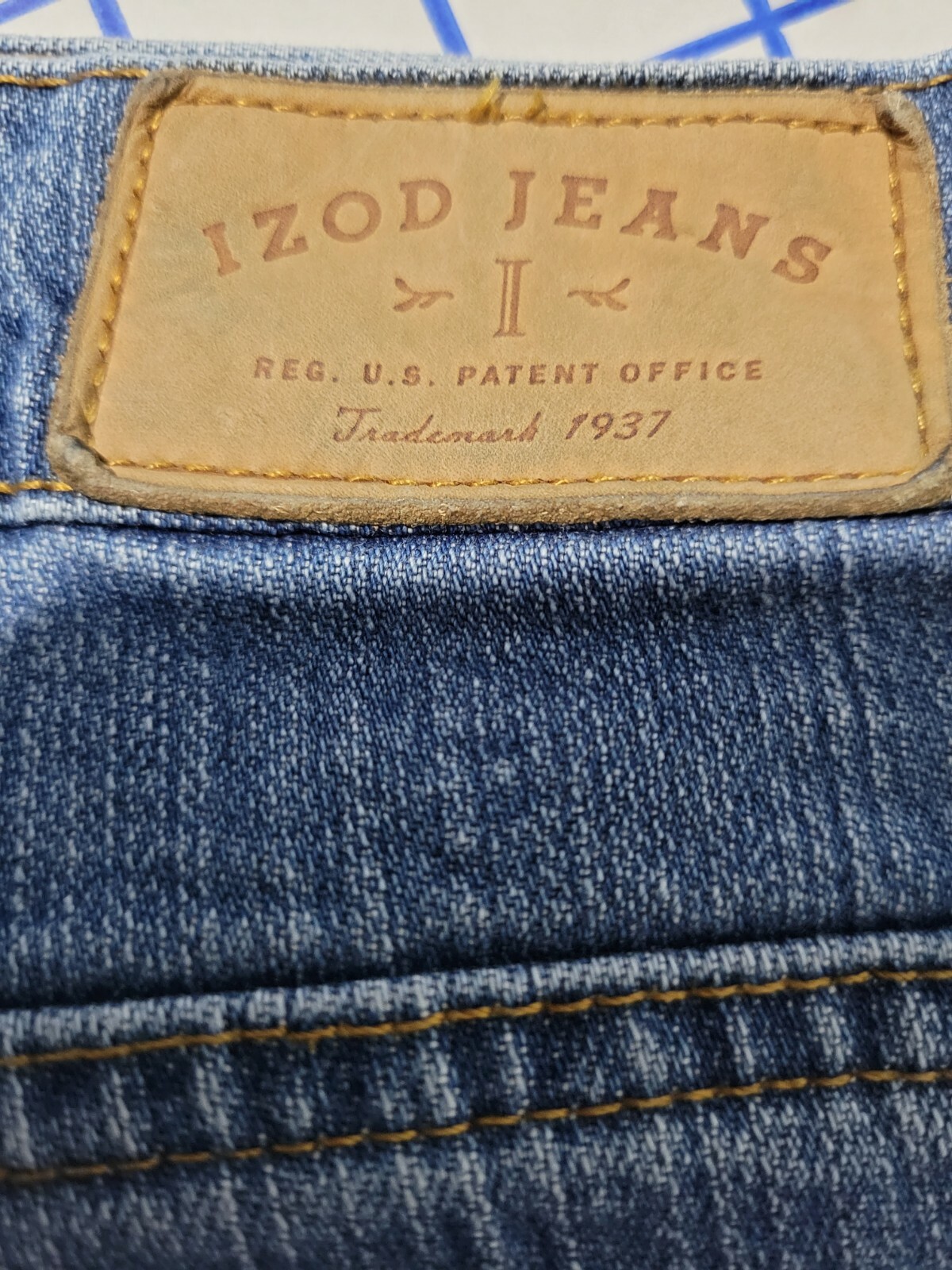 Izod Womens Stretch Mid Rise Jeans Size 12 Straight Leg 