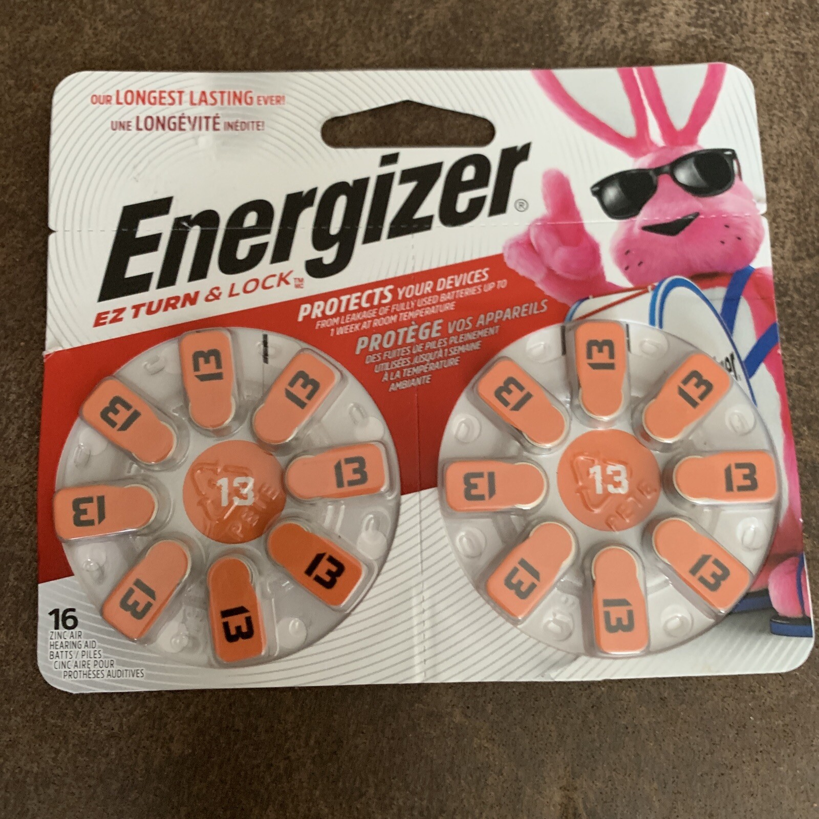 Energizer EZ Turn and Lock Hearing Aid Batteries Size 13 16-Pack-image