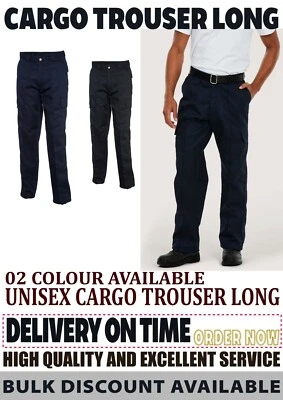 Uneek UC902 Work Cargo Combat Workwear Trousers Black/Navy Sizes 28" - 52" mens