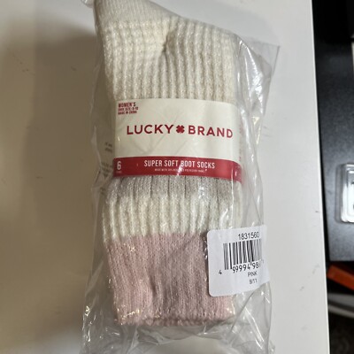 Lucky Brand Women's Boot Socks, Super Soft, 5-10 Shoe Size, 6 Pairs