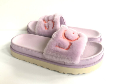 UGG LATON FUR SLIDE CALIFORNIA ASTER UGG EMBROIDERY SANDAL US 8 / EU 39 / UK 6