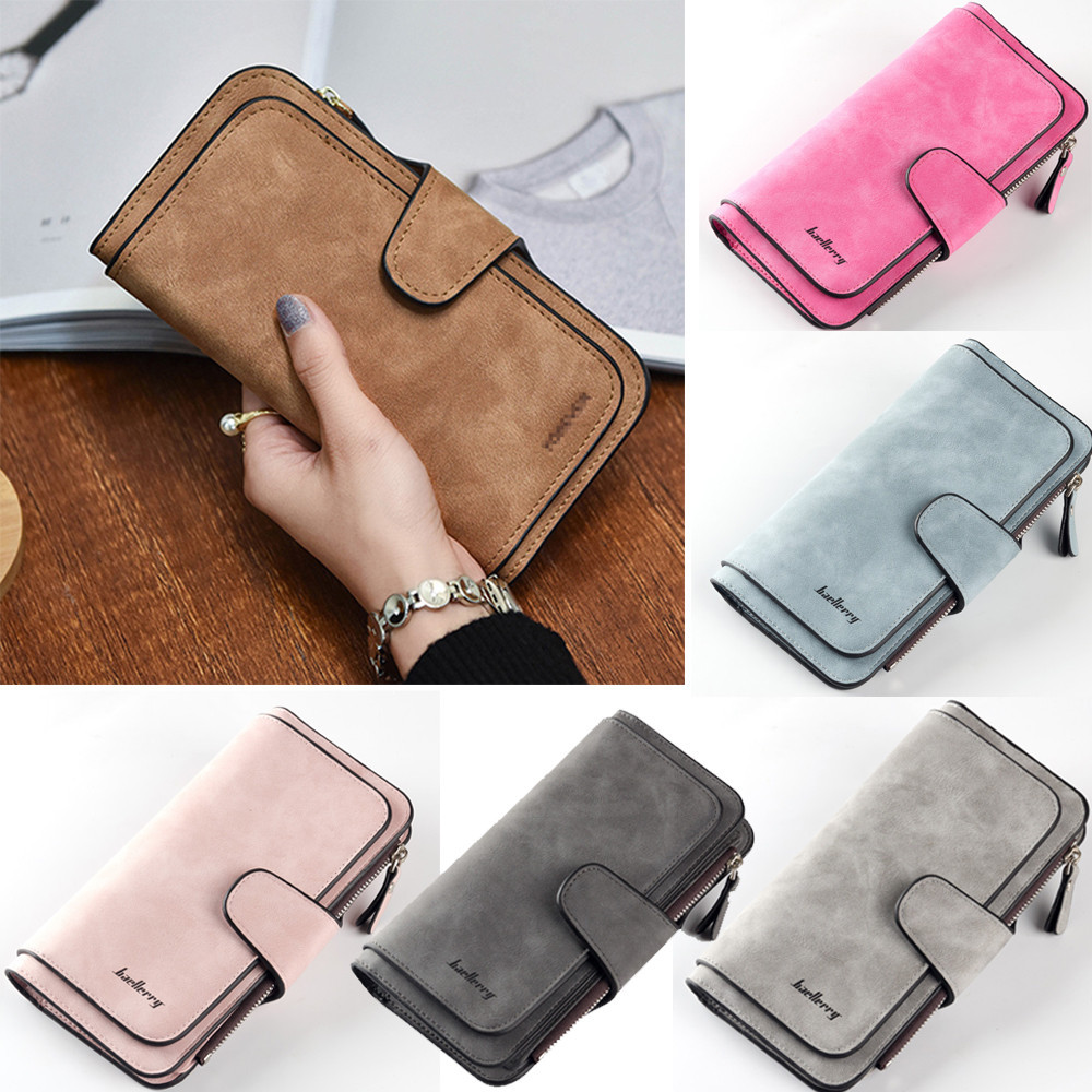 Large Capacity Women Soft Leather Wallet Clutch Card Holders Purse Long  Handbag