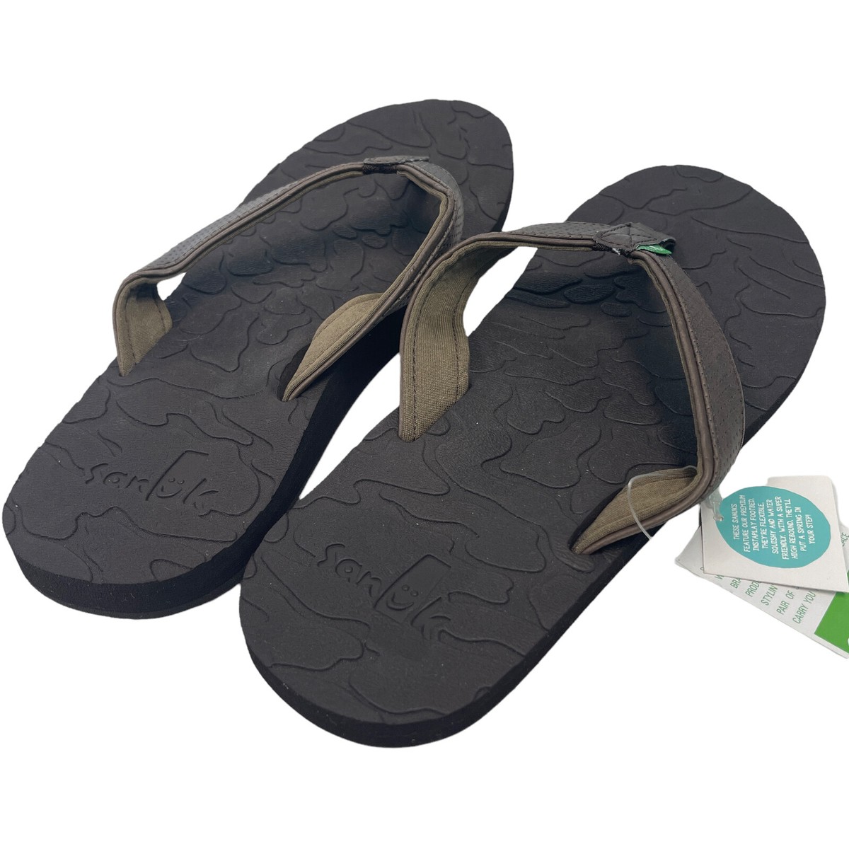 Sanuk Yoga Mat Men\'s Thong Flip Flop Dark Brown Sandals 13 Sanuk Men main image 3