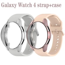 Silicone Watch Band Strap Case ForSamsung Galaxy Watch 4 40 44mm/Classic 42 46mm