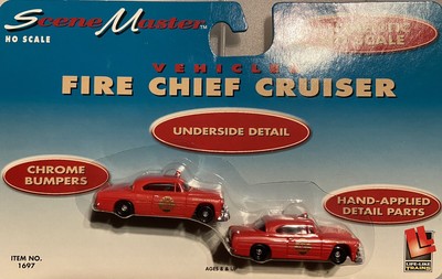 Life Like HO Scale Scene Master Fire Chief Cruiser #1697 NOS