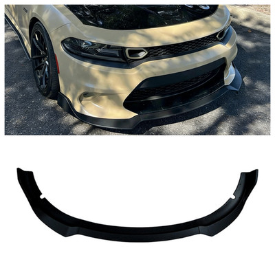 For 2015-2022 2023 Dodge Charger SRT Front Bumper Lip Splitter Matte Black ABS