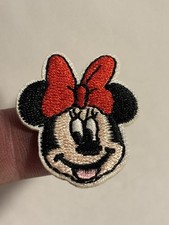 Vintage Disney Minnie mouse with bow Embroidered Iron On Patch