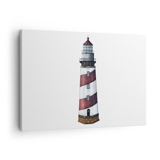 Quadro su Tela 70x50cm Faro Nautico Mare Stampe Immagini Quadri Moderni Murale