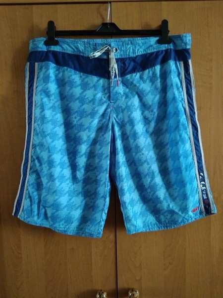 Men Diesel Shorts Navy Nylon 38