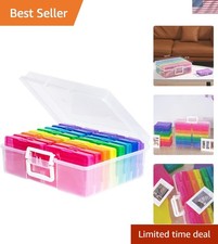 Photo Storage Boxes with Handle, Photo Organizers and Storage 1Pack Color, ...