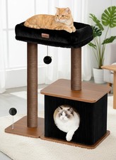 Modern Cat Tree for Indoor Cats, Nordic Loft Style, Wooden Cat Tower with