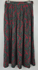 Vintage Pendleton Midi Skirt Women 10 Secretary Paisley Dark Romantic Whimsigoth