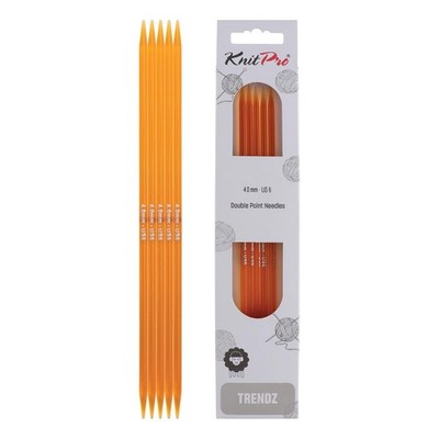 Knit Pro KP51003 Doppelspitznadeln, 15 cm x 4 mm, Mehrfarbig