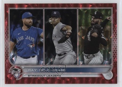2022 Series 1 League Leaders Red Foil Robbie Ray Gerrit Cole Dylan Cease 0k0o