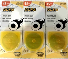 Olfa Rotary Blades 45 mm Lot of 5 Blades
