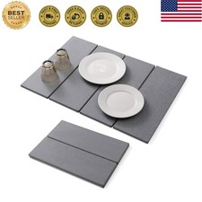 Stone Drying Mat Foldable for Kitchen Counter, Dirt-Resistant Quick Drying Fa...