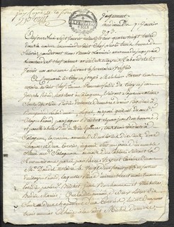 Vieux document 1793 2 pages