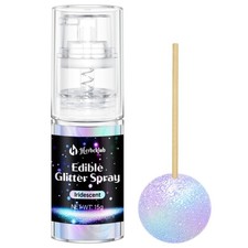 Iridescent Edible Glitter - 15g Edible Glitter Spray Food Grade Rainbow Drink...