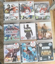 PS3 Game Bundle x9 Lot FIFA 09 10 11 PES 2010 COD MW2 MW3 Uncharted Trilogy