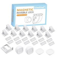 Pack Magnetic Cabinet Locks Baby Proofing - Child Safety Cabinet Latch Locks 12